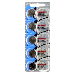 MAXELL 5 X Cr1616 Batteries, Lithium Battery 1616