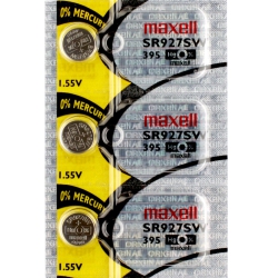 MAXELL 3 X 395 Watch Batteries, Sr927Sw Or 399 Battery