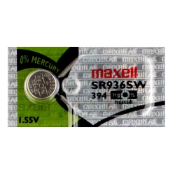MAXELL 1 X 394 Watch Batteries, Sr936Sw Or 380 Battery