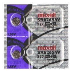 MAXELL 2 X 377 Watch Batteries, Sr626Sw Battery
