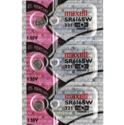 MAXELL 3 X 321 Watch Batteries, Sr616Sw Battery