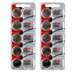 MAXELL 10 X Cr2032 Batteries, Lithium Battery 2032