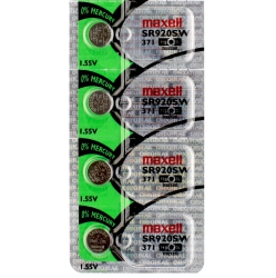 MAXELL 4 X 371 Watch Batteries, Sr920Sw Or 370 Battery