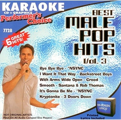 PERFORMER'S CHOICE Karaoke: Best Male Pop Hits 3 [Audio CD] Various Artists