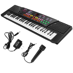 COSTWAY 54 Keys Music Electronic Keyboard Kid Electric Piano Organ Mic & Adapter