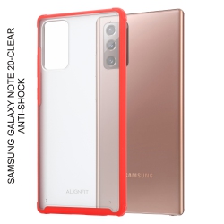 ALIGNFIT Fitted Hard Case for Samsung Note 20-Clear In Red