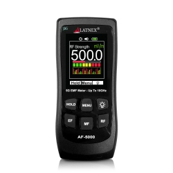 LATNEX All-In-One 5G Emf Meter Af-5000, Emf Rf Mf Detector And Reader \w Calibration Certificate - Measures Testes Rf, Microwaves, 3-Axis Gauss/tesla