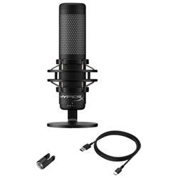 HyperX QuadCast S RGB USB Condenser Microphone - Black | Best Buy