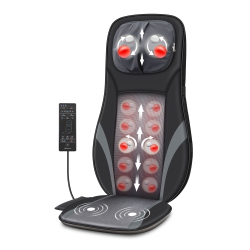 SNAILAX Shiatsu Massagers Neck And Back -Back Massagers \w Heat, Kneading Massage Chair Pad \w Adjustable Intensity, Electric Massager for Back Neck