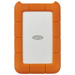 LaCie Rugged 1TB USB-C Portable External Hard Drive for PC/Mac (STFR1000800) - Orange