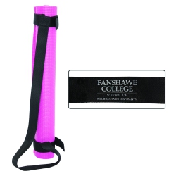 MARIN COLLECTION 4MM Non-Slip Yoga Mat With Carrying Straps In Pink