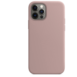 MOBYLI Iphone 12 Mini 5.4-Inch Slim Liquid Silicone Case With Soft Edges Shockproof And Anti-Drop Protection (Sand Pink)