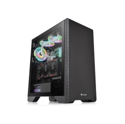 THERMALTAKE Case Ca-1P5-00M1Wn-00 S300 Tempered Glass Mid-Tower Atx 120MM Fan Spcc Retail In Black