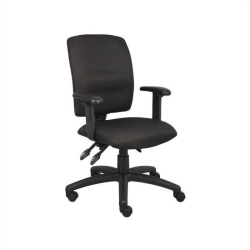 SCRANTON & CO Crepe Fabric Task Office Chair With Adjustable Arms In In Black