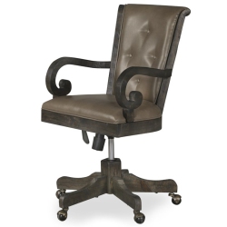 BEAUMONT LANE Upholstered Desk Chair In Weathered Peppercorn