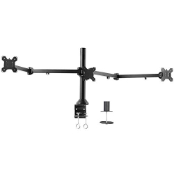 VIVO Triple Led Lcd Computer Monitor Desk Mount Vesa Stand, Heavy Duty Fully Adjustable Tilt, Swivel, And Rotation, F... In Black