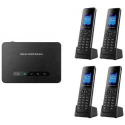 GRANDSTREAM Dp720 Dp750 Voip Handset & Base Bundle, Support Dect Cordless Sip (1 Base, 4 Handsets)