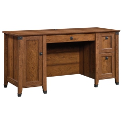 SAUDER Carson Forge Computer Desk In Washington Cherry