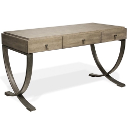 RIVERSIDE FURNITURE Sophie Wood And Metal Writing Desk In Natural