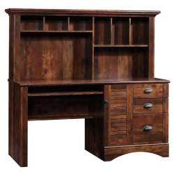 PEMBERLY ROW Traditional Wood Computer Desk With Hutch In Curado Cherry