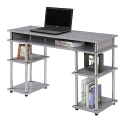 CONVENIENCE CONCEPTS Designs2Go No Tools Student Desk In Light Wood Finish In Gray