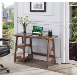 CONVENIENCE CONCEPTS Designs2Go Trestle Writing Desk In Cappuccino Wood Finish