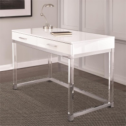 STEVE SILVER COMPANY Steve Silver Everett Painted Wood Desk In White