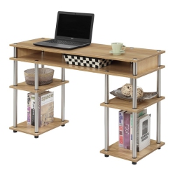 CONVENIENCE CONCEPTS Designs2Go No-Tools Student Desk In Light Oak Wood Finish