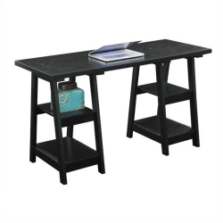 SCRANTON & CO Double Trestle Desk - In Black