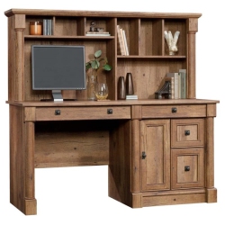 PEMBERLY ROW Computer Desk With Hutch In Vintage Oak