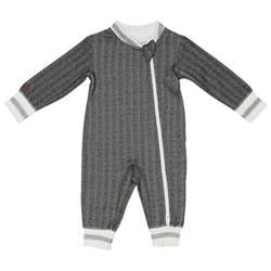 Juddlies Cottage Cotton Jumpsuit - 3 to 6 Months - Bear Black