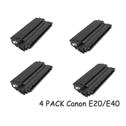 BESTONER 4 Pack Canon E20/e40 Toner Cartridge E16 E20 E30 E31 E40 PC300 400 500 700 900 3700 PC740 7770 920 In Black
