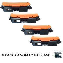 BESTONER 4 Pack Canon 051H/canon051/051/051H High Yield Compatible Toner Cartridge for Lbp162Dw/mf264Dw/mf267Dw/mf269Dw In Black