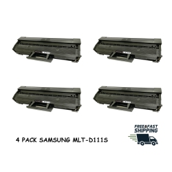 BESTONER 4 Pack Samsung 111/mlt-D111S/d111/mltd111 Compatible Toner Cartridge for Printer Sl-M2020W/sl-M2070Fw In Black