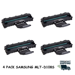 BESTONER 4 Pack Samsung 108/mlt-D108S/d108/mltd108 Compatible Toner Cartridge for Samsung Ml-1640 /samsung Ml-2240 In Black