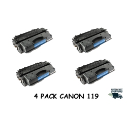 BESTONER 4 Pack Canon 119/canon119/119 Compatible Toner Cartridge for Lbp6300Dn/mf5850/mf5880/mf6160Dw/mf6180Dw In Black
