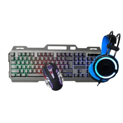 J-DEL DJ DANJUB Gaming Keyboard Mouse And Gaming Headset, Wired Led RGB Backlight Bundle for PC Gamers Xbox And Ps4 Gamers - 3 In 1 Gift Box Edition