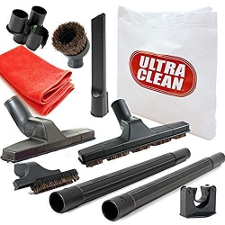 ULTRA CLEAN 10-Piece Deluxe Central Vacuum Cleaning Tools Accessory/attachment Set- Designed to Fit All Brands - Beam, Electrolux, Eureka, Kenmore