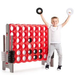 COSTWAY Jumbo 4-To-Score 4 In A Row Giant Game Set Outdoor Indoor Kids Adults Family Fun