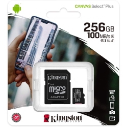 KINGSTON Canvas Select Plus Microsdxc 256GB Class 10 Uhs-I Memory Card (With Adapter)