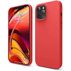 ELAGO Liquid Silicone Case Compatible With Iphone 12 Pro Max 6.7 Inch Case (Red)- Full Body Protection (Screen & Camera Protection)