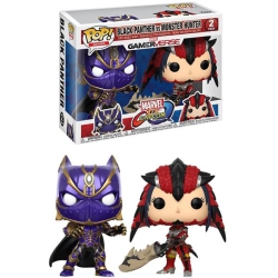FUNKO Pop Games - Marvel Vs. Capcom Infinite: Panther Vs. Monster Hunter Vinyl Bobble-Heads [Toys, Ages 3+, 2-Pack] In Black