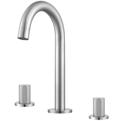 ANCONA Industria Series Widespread Bathroom Faucet In Brushed Nickel