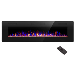 ACCEINFO R.w.flame 60 Inch Recessed And Wall Mounted Electric Fireplace, Ultra Thin And Low Noise, Fit for 2 X 6 Stud, Remote Control \w Timer, Touch