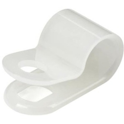 STARTECH 100 Pack Screw Mount Cable Clamps - Wire Fastener/holder - R-Type Screw Down Reusable Nylon Clips