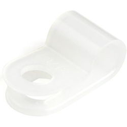 STARTECH 100 Pack Screw Mount Cable Clamps - Wire Fastener/holder - R-Type Screw Down Reusable Nylon Clips - Cbmsdcc1