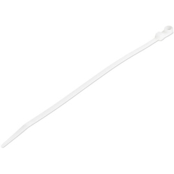 STARTECH 100 Pack 4" Cable Tie With Mounting Hole - Screw Mount Zip Ties - Mountable Nylon Network Cable Tie Wraps