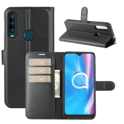 CC Topsave Simulate Leather Feeling Flip Case for Alcatel 1B In Black