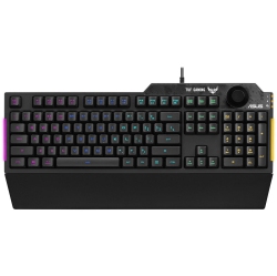 ASUS Tuf Gaming K1 RGB Keyboard (Dedicated Volume Knob, Spill-Resistance, Side Lig