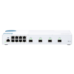 QNAP Qsw-M408S 10GBe Managed Switch, With 4-Port 10G Sfp+ And 8-Port Gigabit